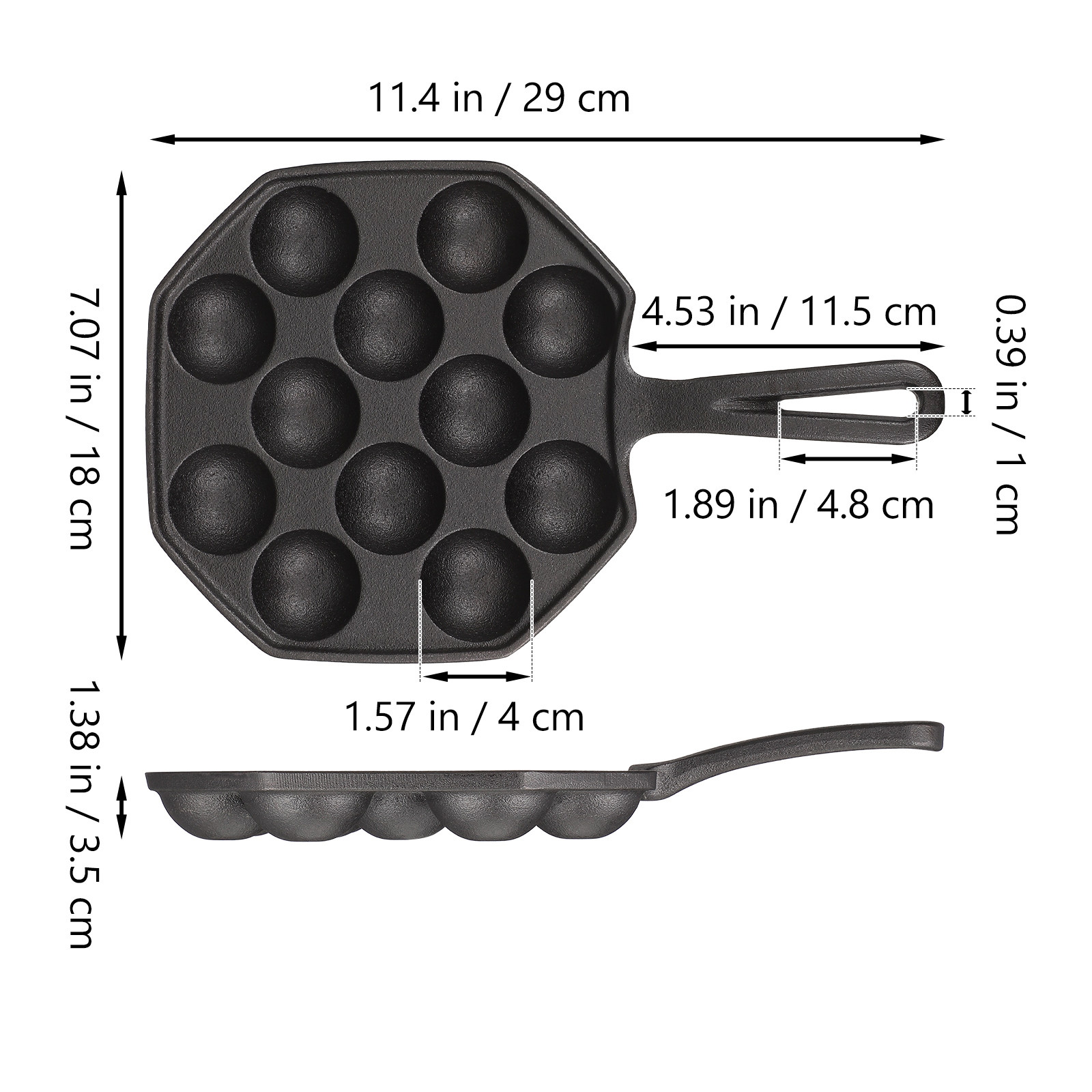 12 Mold Cast Iron Takoyaki Pan - Takoyaki Grill Plate 评论和价格